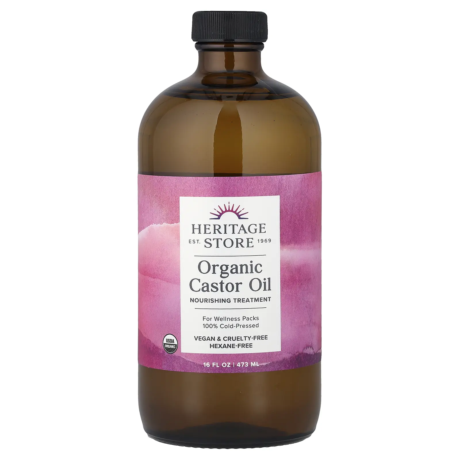 Heritage Store Organic Castor Oil, 16 fl oz (473 ml) Heritage Store Organic Castor Oil, 16 fl oz (473 ml)