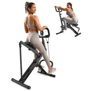 FEIERDUN Squat Machine for Home, 3 Resistance Levels, Glute Trainer & Rowing, Foldable, Easy Setup, 330 LBS Capacity, Full Body Workout, Strength & Balance