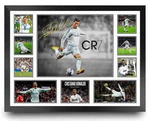 NEW CRISTIANO RONALDO REAL MADRID LIMITED EDITION No No Framed MEMORABILIA
