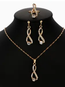 Trending Crystal Jewelry Set, Angel Tears Muse Eye Necklace & Earrings, Full Diamond Sparkle, Perfect Gift for Women