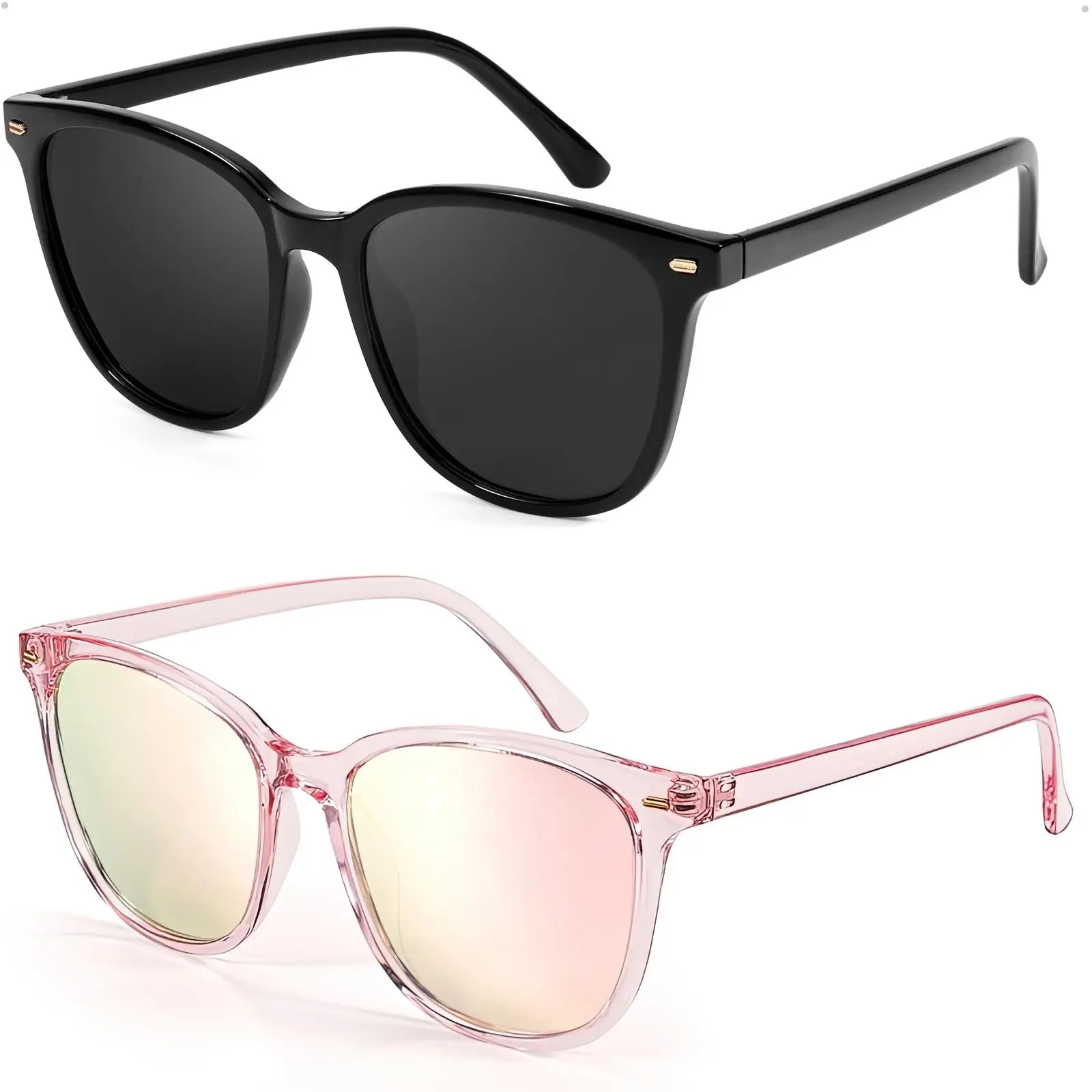 【Late Summer Discounts】Unisex Simple Style Polarized Lens Trendy Beach Eyewear, Trendy Casual Glasses for Everyday Use, UV400 Protection Big Large Len