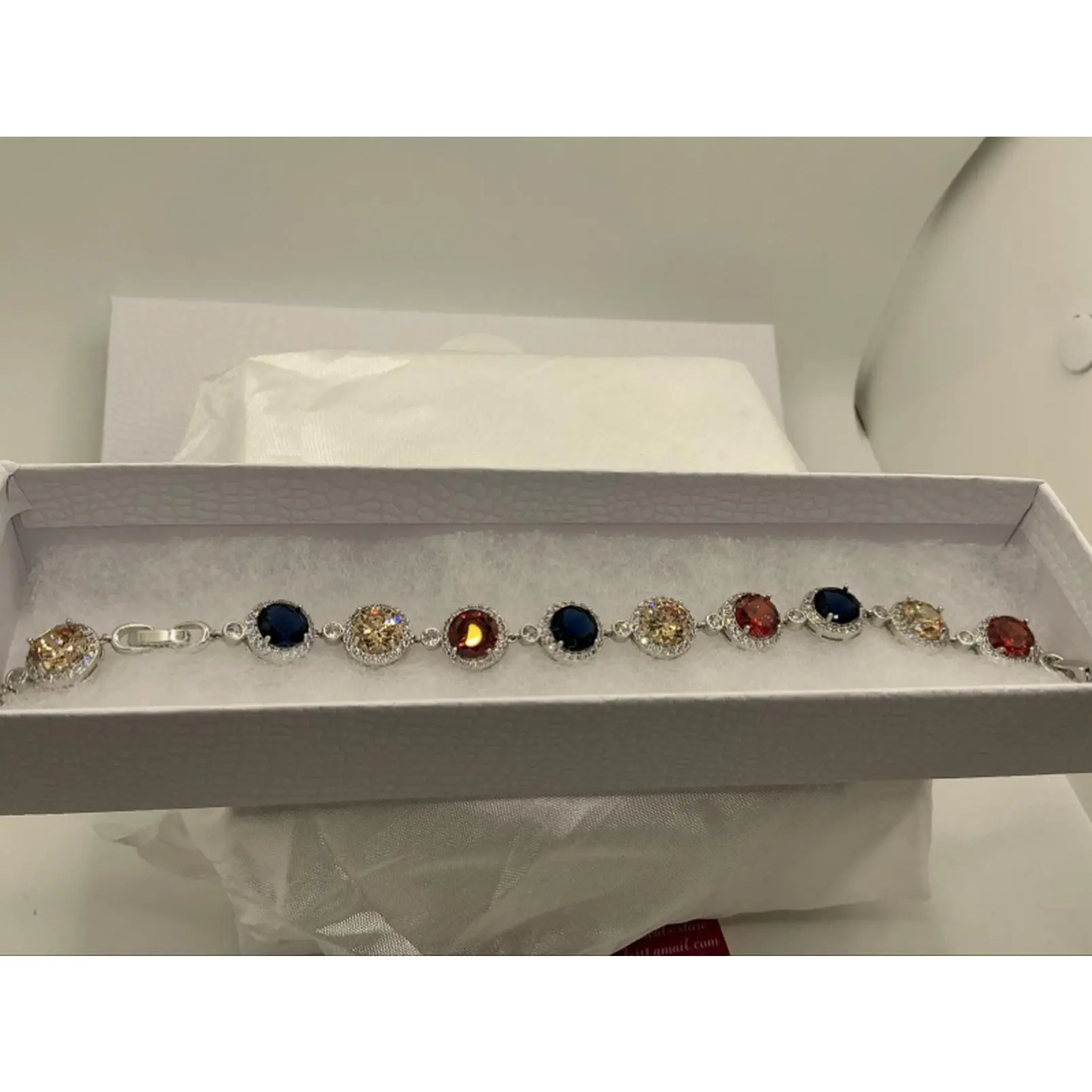 Silver Multicolored Circle Bracelet