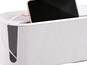 Cable Management Box,Desk Cord Organizer with Groove Cover,Plastic Cord Hider Box,Large Cable Box Organizer,Power Socket Management for TV/Computer/Router/Games Console Cable Storage