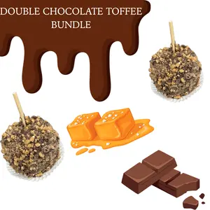Double Chocolate Toffee 3 Pack Bundle - USA Made Indulgent Snack