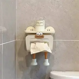 Wall-Mounted Wet Wipe Holder No-Drill Multifunctional Bathroom Paper Towel Box Kitchen Hanging Hand Towel Rack