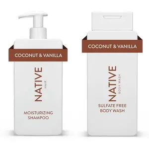 Native Moisturizing Shampoo & Body Wash Set, Coconut & Vanilla, Sulfate & Paraben Free, 16.5 Oz Procter & Gamble