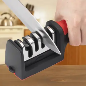 Trendy 4-Stage Multi-Functional Professional Kitchen Knife Sharpener, Non-Slip Durable, Easy Quick Sharpening, Suitable for Various Knives and Scissors, Kitchenware