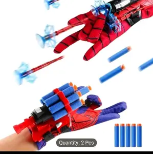 2 Pcs Spider Web Costume Toy Gloves with Wrist Toys, Launchers & Party Decorations for Kids - Halloween & Christmas