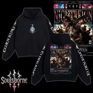 [Soulsborne Style] Vintage Elden Ring: Nightreign Unisex Hoodie, Soulsborne Gaming Apparel, Game Shirt, Video Game Clothes, Boy Merch, Gift For Him, Gift For Her, Soulslike Streetwear