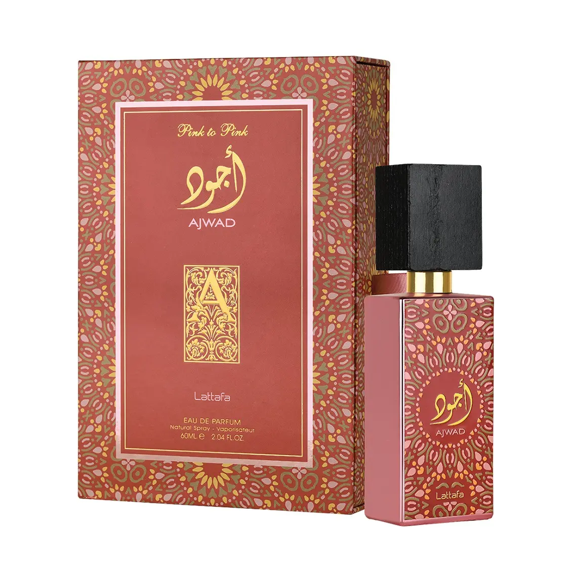 Lattafa Ajwad Pink To Pink for Women Eau de Parfum Spray, 2.0 Ounce