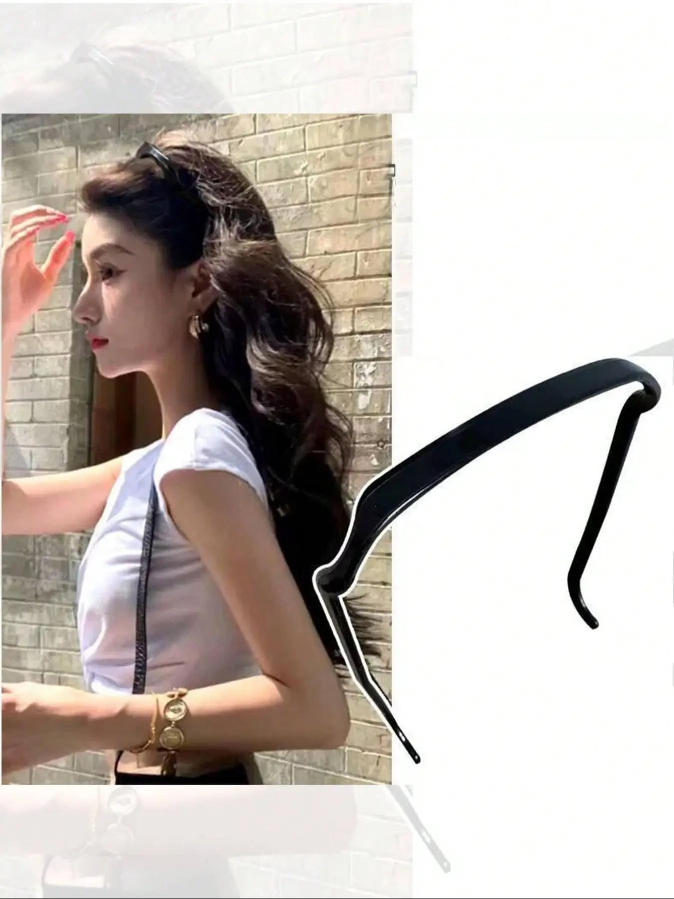 Women's Solid Color Square Hair Hoop, Durable Plastic Minimalist Design, Perfect for Everyday & Parties, Long Hair Accessory, Square Headband, Hairband