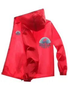 Men's Fashion Jacket with Oneill Letter Print, Casual Fitted Design, Spring & Fall Polyester Outerwear, Hooded Zip Pockets