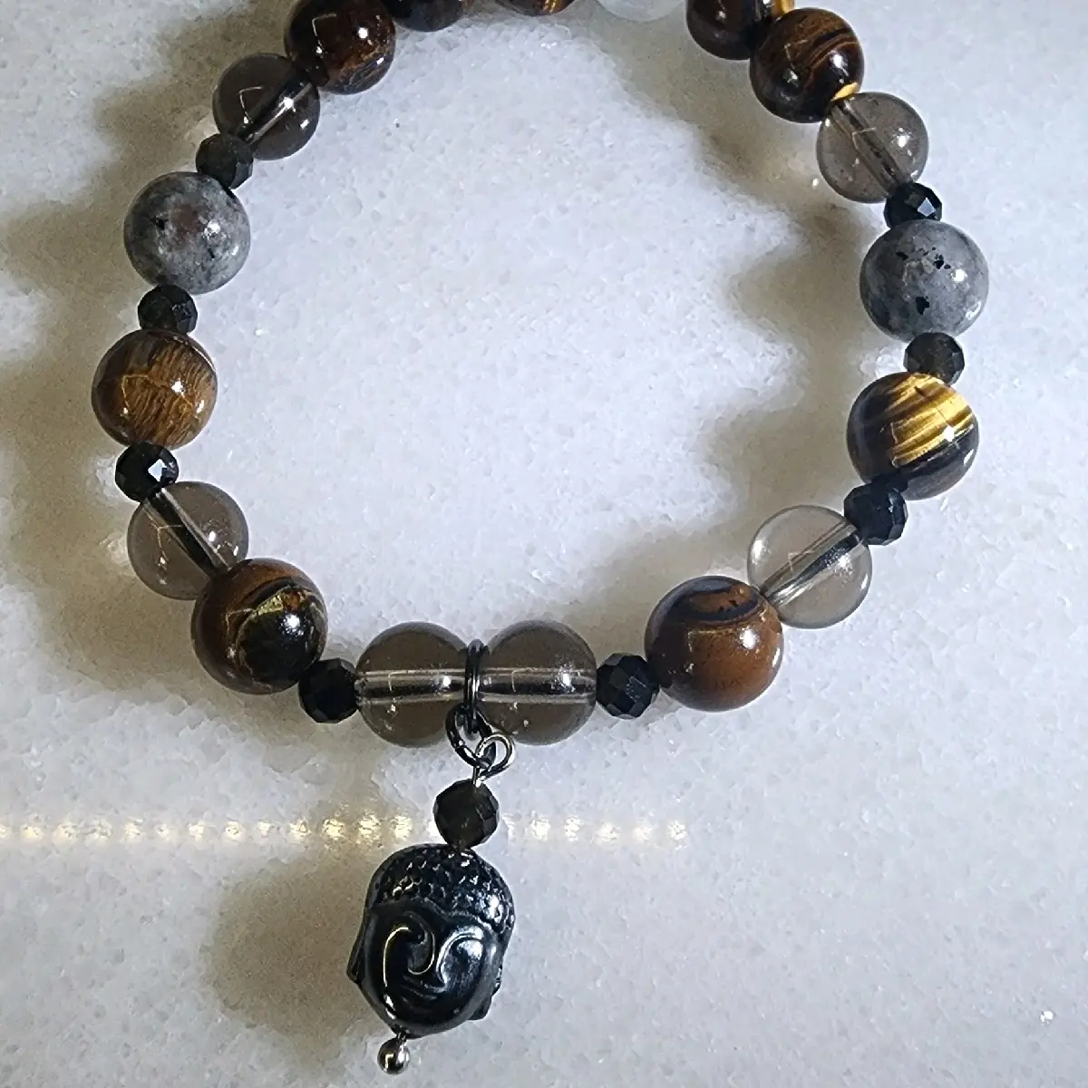 Buddha Statue made of Hematite - Home Decor & Fengshui