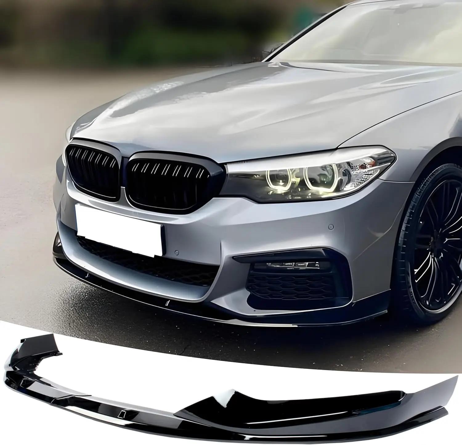 MUTUSAISI Front Bumper Lip Splitter Spoiler for BMW 5 Series G30 M Sport 2017-2020,Not fit M5