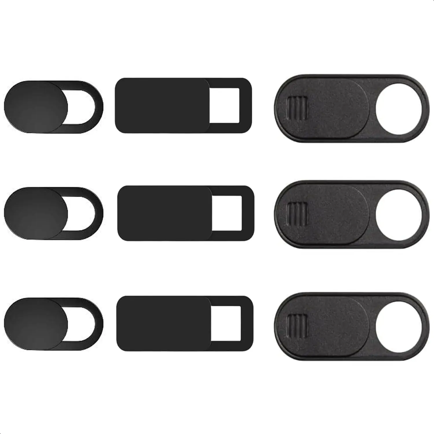 9 Pack(3 Large + 3 Medium + 3 Small) 0.03 inch Ultra Thin Webcam Cover Slide Camera Blocker Protect Your Privacy Security for MacBook Air, Laptop, iPad, iMac, PC, iPhone