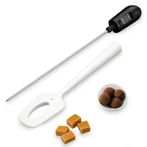 Gourmia 2-in-1 Thermo Spatula & Digital Thermometer BPA-Free Silicone Kitchen Utensil with LCD Display 58°F–572°F Probe Celsius & Fahrenheit