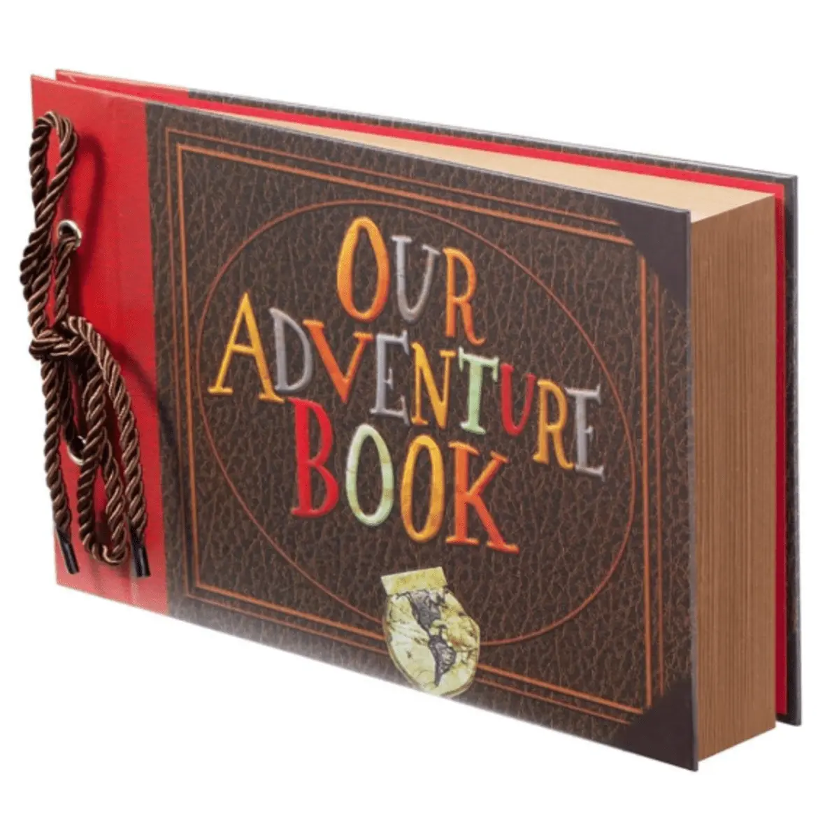 Scrapbook Photo Album, Our Adventure Book, Embossed Words Hard Cover Movie Up Travel Scrapbook for Anniversary, Wedding, Travelling