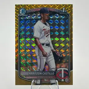 Haritzon Castillo 2025 Bowman Chrome BCP-161 Gold Geometric Refractor 1st RC /50