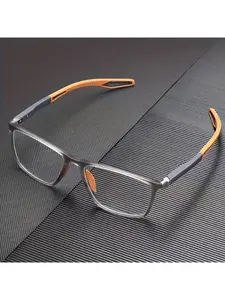 New Photochromic Glasses Unisex Fashion Designer Style Trendy Casual Eyeglasses Stylish Trendy Eyewear Comfortable Non-Slip Ultra-Light Decorative Glasses Unisex Style Square Frame Eyeglasses