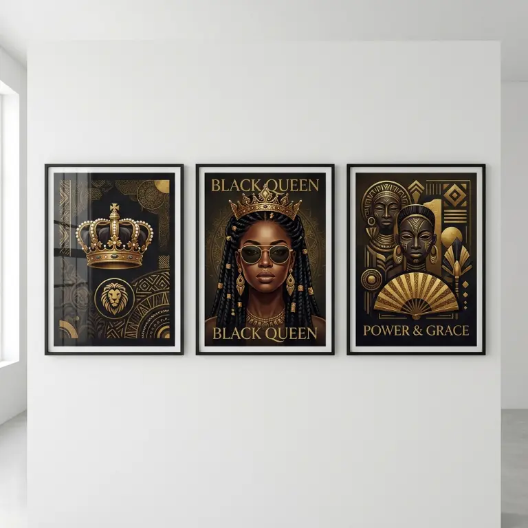{Poster 3 Unframed}  Hip Hop Queen Home Decor Gift for Her Birthday Room Decoration