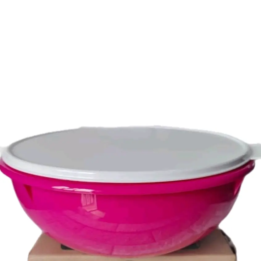 FIXand Mix Bowl Fushia Tableware with White Lid, Round Shape