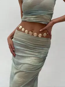 Women's Vintage Shell Decorated Waist Chain, Boho Style Waist Chain for Beach Party Vacation, Fashion Accessories for Women & Girls, Vintage Body Jewelry, Elegant Trendy Chain, Adjustable Waist Chain