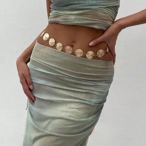 Women's Vintage Shell Decorated Waist Chain, Boho Style Waist Chain for Beach Party Vacation, Fashion Accessories for Women & Girls