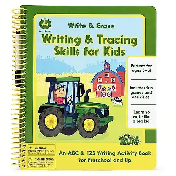 John Deere Kids Write & Erase Writing & Tracing Skills for Kids -- Cottage Door Press - Spiral