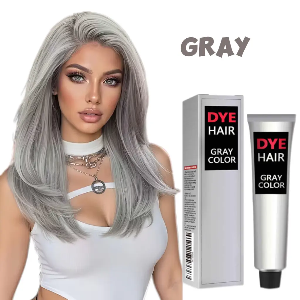 Silver Gray Hair Dye Shampoo 3 in 1, Semi-Permanent Hair Color Shampoo for Women & Men for Gray Hair Coverage, Natural Herbal Ingredients, Shampoo para pintar el cabello