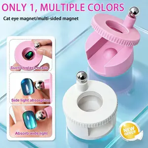 Set of Cat Eye Magnets for 2026, Featuring a New Rotating Design This Beginner-Friendly Nail Art Tool Offers Consistent Magnetic Force And Superb Light Absorption, Making It Easy to Create a Glossy Cat Eye Effect