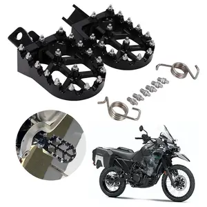 Motorcycle Foot Pegs, CNC Foot Pegs Pedals Rests, Motorcycle Accessories for KLR 650 KLR650 1987-2018 2021-2024