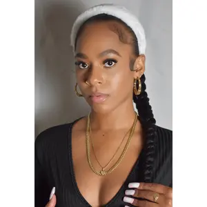 Snow Crown Faux Fur Headband (White)