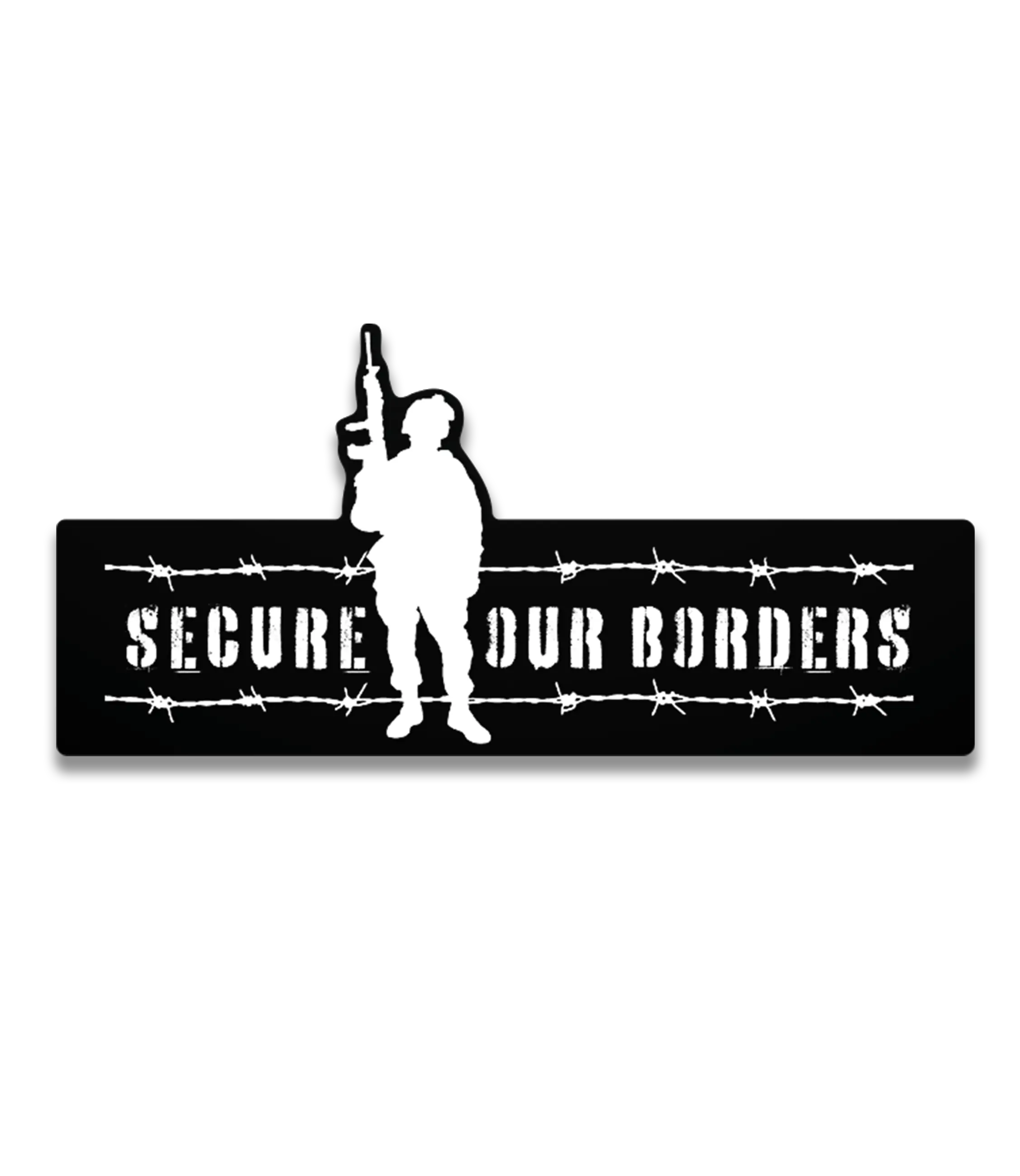 Secure Our Borders Soldier Decal