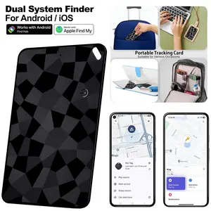 Smart Grid Card Item Finder – Dual System (iOS/Android) | Ultra-Thin Wallet Tracker | Bluetooth GPS Tag for Luggage, Keys, Documents | IP68 Waterproof | Long-Lasting Battery