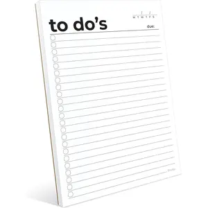 Notepad A5 Size (8.3"x5.8")  Thick Paper with Cardboard  Support, Daily Planner Notepad, Daily  Notebook by .