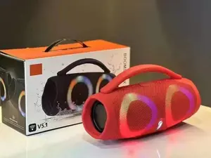 High Output Bluetooth Audio Speaker, Portable Multi-Color Mini RGB Waterproof Wireless Large Subwoofer, 360° Stereo Surround, TWS, FM Boombox, Light Up Your Space