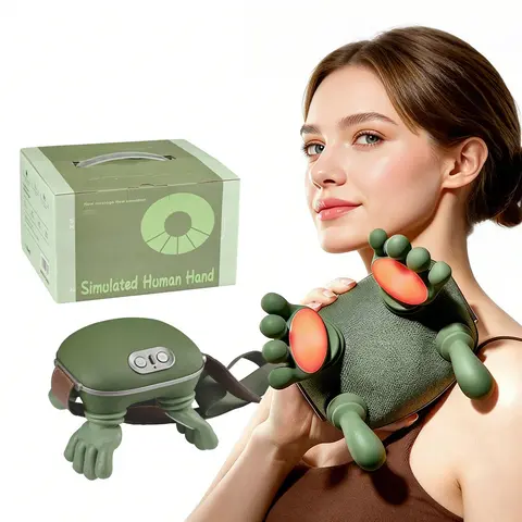 Handheld Neck Massager, Portable Vibration Massage Device for Muscle Care, Cell Powered Neck Focus Self Treat Massage Tool (Auction Item) techvibes