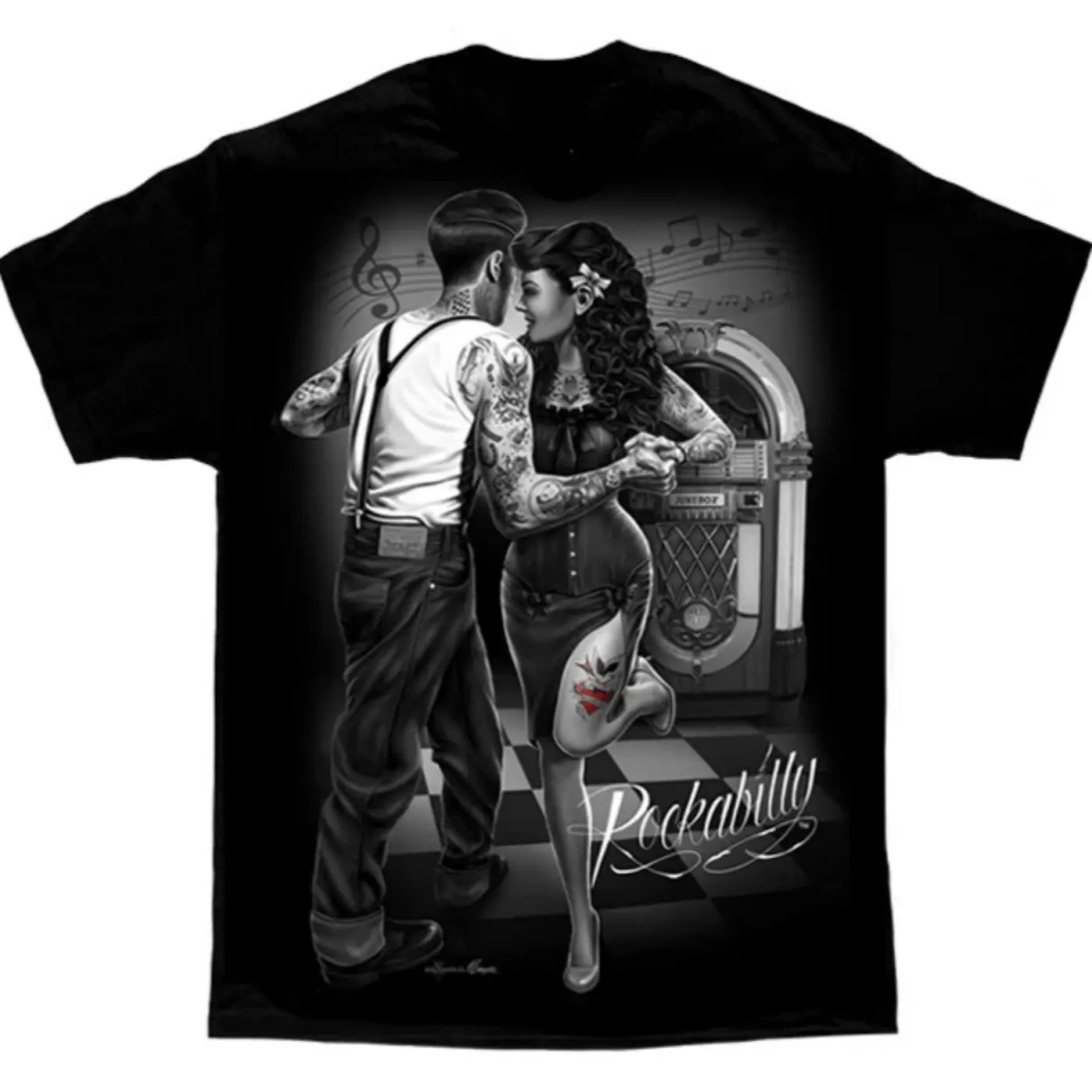 Men's 1950s Rockabilly Graphic T-Shirt, Vintage Pompadour Hairstyle Print, Soft Pure Cotton Short Sleeve Streetwear Top, Shortsleeve, Tshirt, Clothes, Menswear, Casual