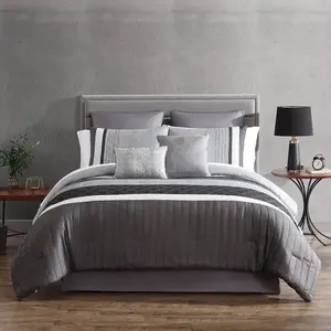 Hallmart Collectibles 8pc Queen Rossi Comforter Set Gray Hallmart Collectibles 8pc Queen Rossi Comforter Set Gray