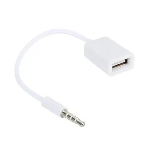 3.5mm Male AUX Audio Plug Jack To USB 2.0 Female Converter Cable Cord Car MP3