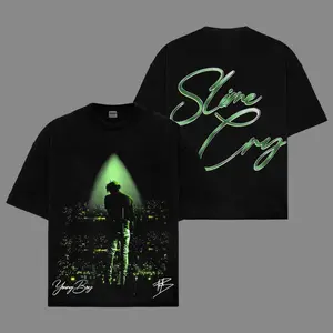 Young Boy Never Broke Again 2026 Slime Cry Album Signature 4KT Fans Merch Spandex T-Shirt - Retro 90s Rap Streetwear, Classic Casual Soft Pocket Short-Sleeve Sweatshirt, Fan Gift Hoodie