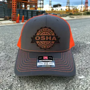Certified OSHA Violator or MSHA Violator Leatherette Patch Richardson 112 Adjustable Trucker Hat
