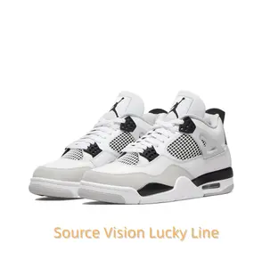 Retro Mid-Top Basketball Shoes in White, Grey, and Black with Breathable Mesh Panels