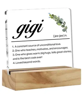 Gigi Gifts for Grandma - Christmas, Mother's Day, Birthday, Retirement, Appreciation, Thank You - Acrylic Plaque Sign Decorations for Grandmother