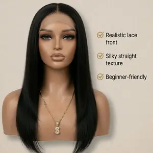 Watered Souls Shea Watered Souls 18" Black wig.  13x4 Lace front premium synthetic wig. 120 densiry...feels like human hair. Heat Tolerance 350. She comes with a free wig cap and free gift. please return all gifts if returned