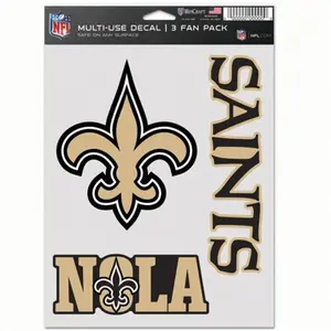 Wincraft  NFL New Orleans Saints Decal Multi Use Fan - Pack of 3