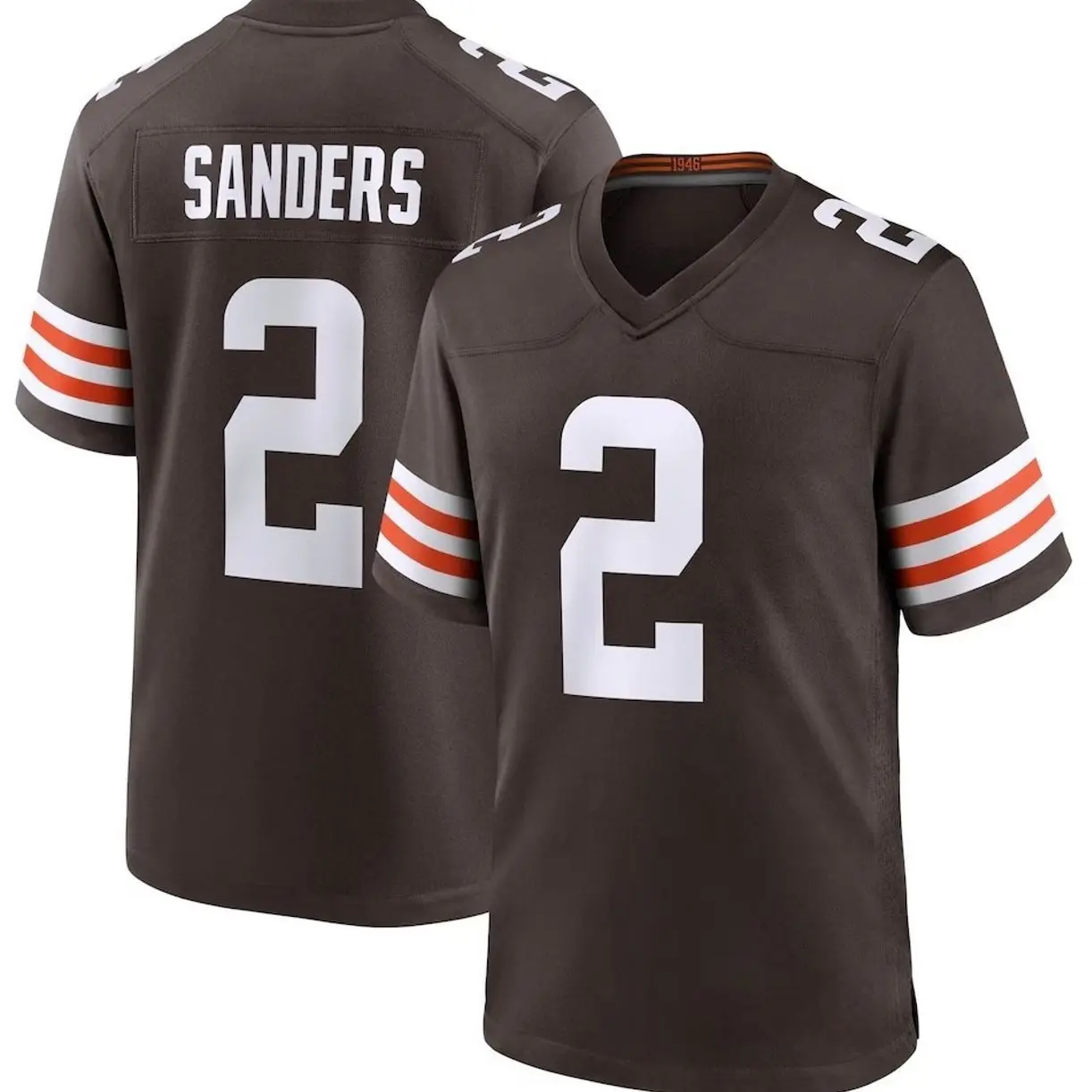 Unisex Football inspired by Sanders 2 Cleveland Game Player Jersey - Brown