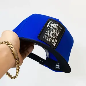 King Playing Card Snapback Cap Unisex – Adjustable Flat Brim Baseball Hat Streetwear Lightweight Breathable Blue Fashion Cap