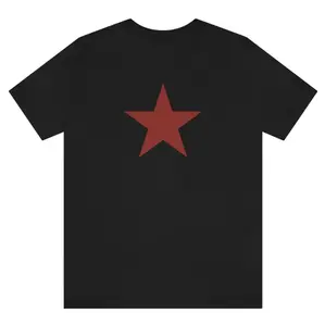 【Graphic Tee】Retro Y2K red star T-shirt, grunge streetwear graphic tee, cute and pretty unisex top, 2000s 90s inspired short-sleeve crewneck, casual summer fashion, trendy men and women T-shirt, oversized comfortable fit, everyday retro style