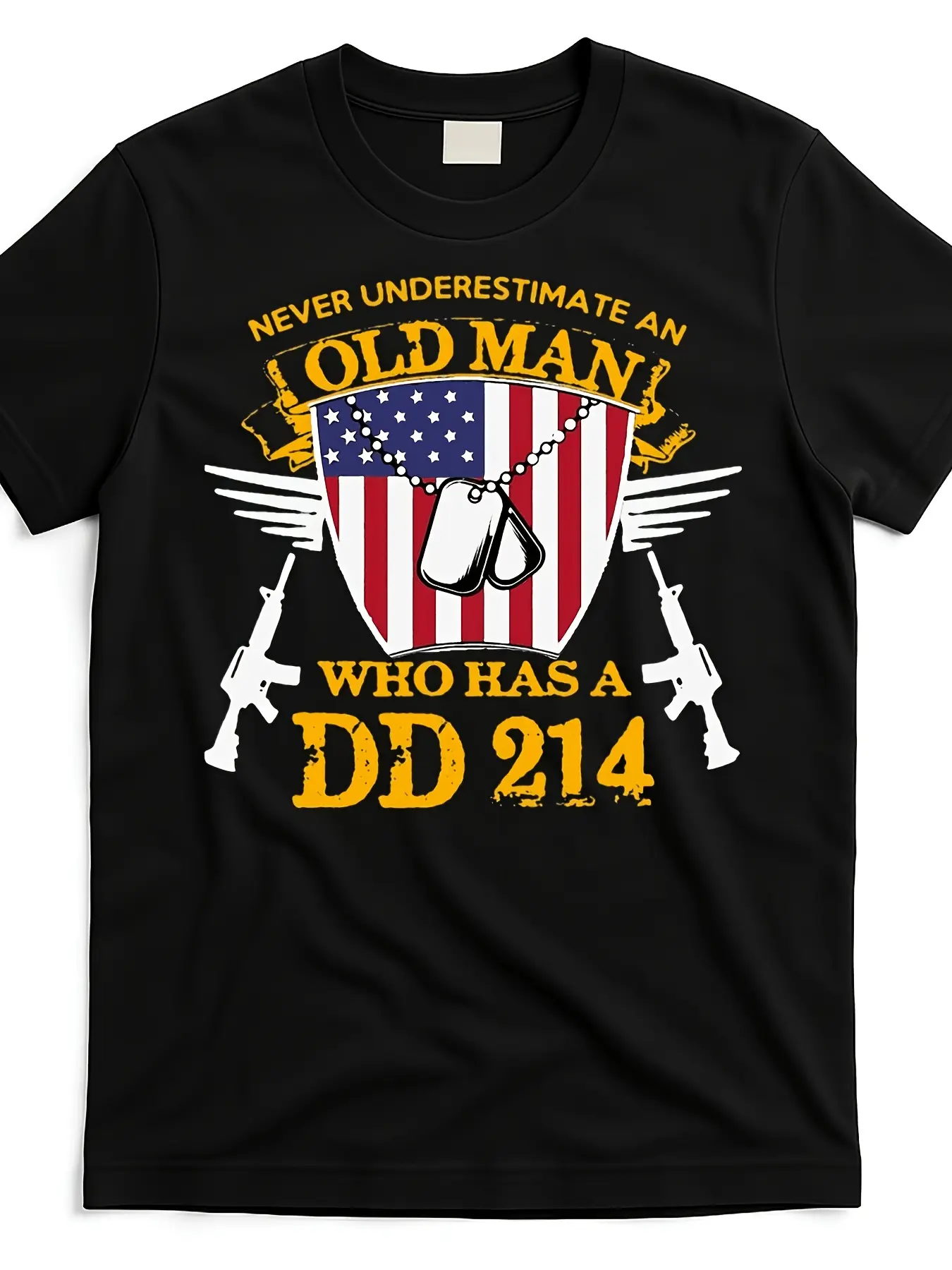 Never Underestimate an Old for Man Who Has a DD 21 unisex soft cotton short sleeve t shirt, vintage graphic casual tee for men women teens, perfect birthday holiday gift for camping travel gym daily street  wear